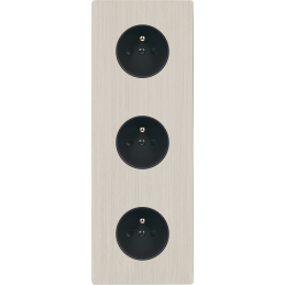 Switch plate 'M' brushed...