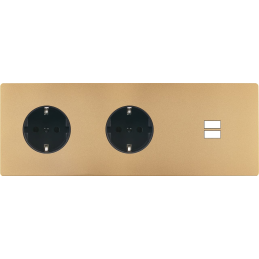 Switch plate M brass sand...