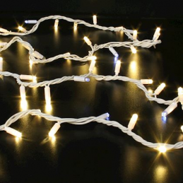 Guirlande lumineuse LED PRO 20m 200 LED blanc chaud câble blanc raccordable