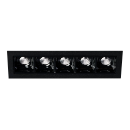 NELIO 5 rectangle Noir mat...