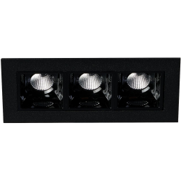 NELIO 3 rectangle Noir mat...