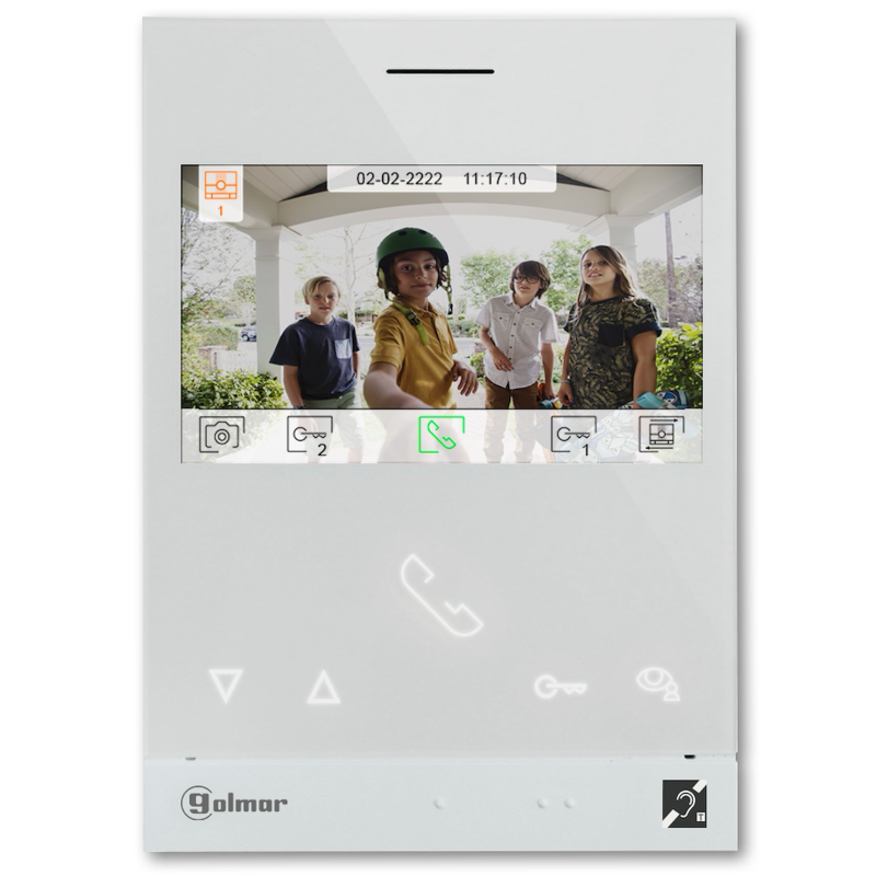 Golmar GART4WH Monitor with screen 4.3' WIFI hands-free white