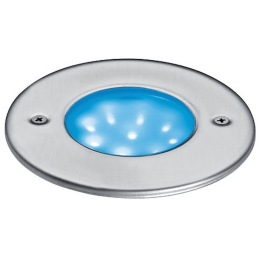 Ego Rond 9 LED azul - acero...