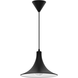 Susp. cymba e27 noir/blc s/lpe