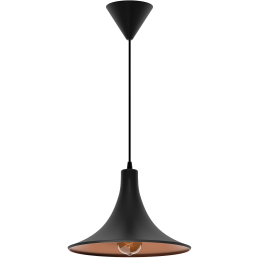 Susp. cymba e27 noir/dore s/lp