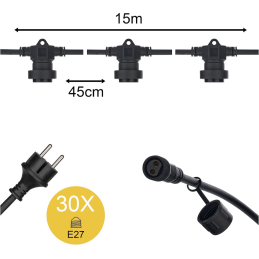 Garland 15m black 30...