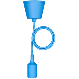 Suspensão Silicone E27 azul...