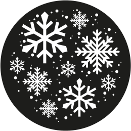 Gobo flocon, Ø54mm, 1 couleur