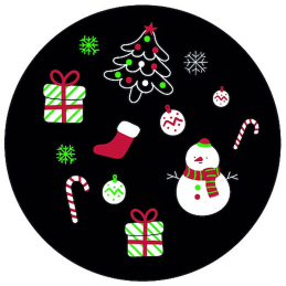 Gobo Noël, Ø54mm, 3 couleurs