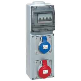 Caja 2 tapones P17 IP44 - 1...