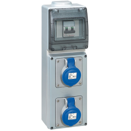 Caja 2 tapones P17 IP44 - 2...