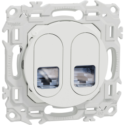 Odace - enchufe doble RJ45...