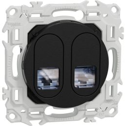 Odace - ficha duplo RJ45 -...