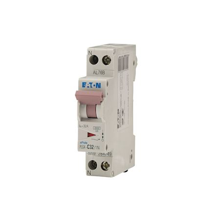 Disjoncteur Modulaire Eaton PLG4-C16/1N - 16A Courbe C - 1P+N Manette Grise