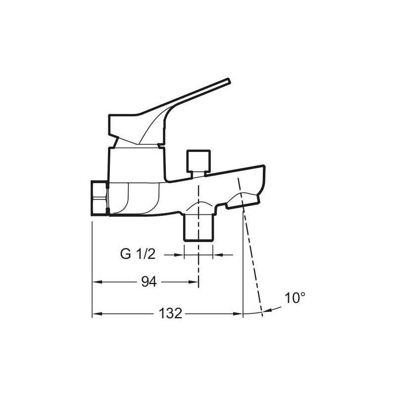 Jacob Delafon Mitigeur Brive bain douche mural sans E75767CP