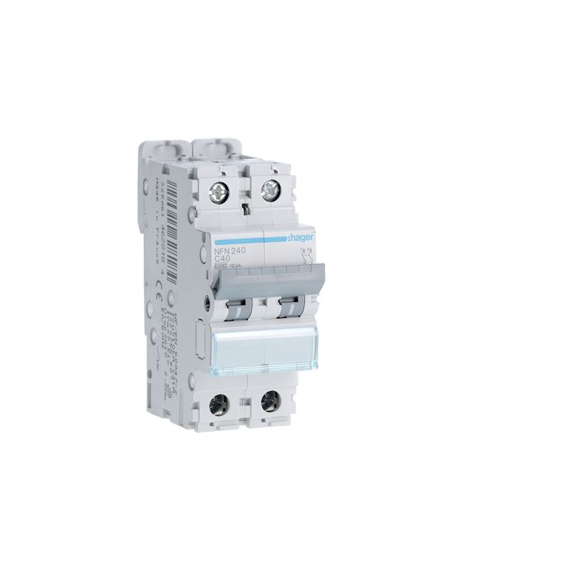 Disjoncteur Schneider Electric Acti9 IDT40N - 1P+N 40A Courbe C | 6000A/10kA | Modulaire Rail DIN