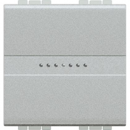 Interrupteur Va-et-vient à Bascule BTicino Livinglight - 2 Modules, 16A 250V, Couleur Tech, Installation Facile - Pour éclairage Domestique