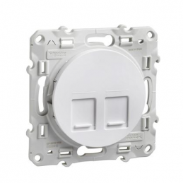 Odace - plug double RJ45 -...