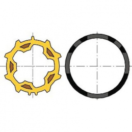 Roda amarelo+coroa d50 ZF...