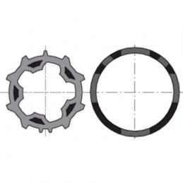 Wheel+crown d50 ZF 54 x10 -...