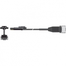 Cable 50 cm noir avec prise