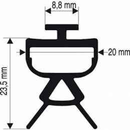 Rubber profile + contact...