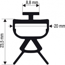 Profil caoutchouc + bande...