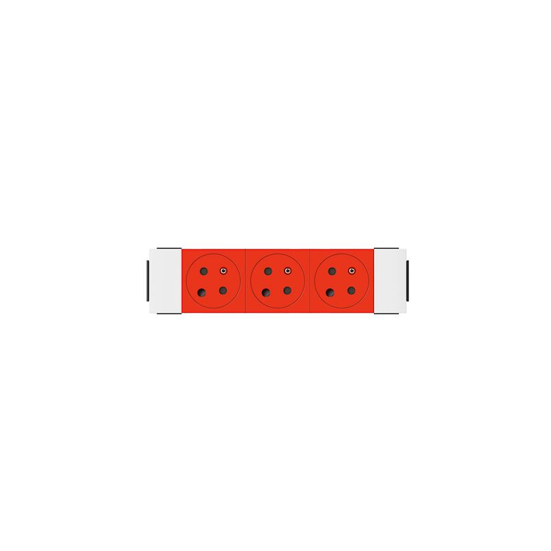 T Coding Plug Legrand 077123L Triple plug 2P+T Mosaic surface with coding - for