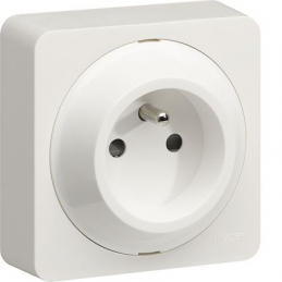 Socket outlet 2P+T Ateha white