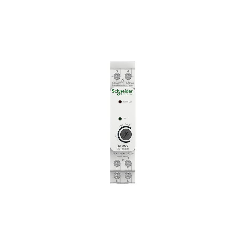 Interrupteur Crépusculaire Schneider Electric Acti9 IC2000 Avec Cellule Murale - Installation Facile Et Résistant