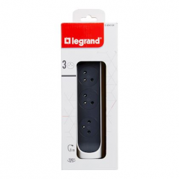 Legrand 050609 Bloc multiprise fixable - 3x2p+t - sans cordon - l. 208 mm