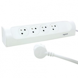 Rallonge 4x2P+T Surface avec interrupteur et cordon 1,5m 3G 1mm²