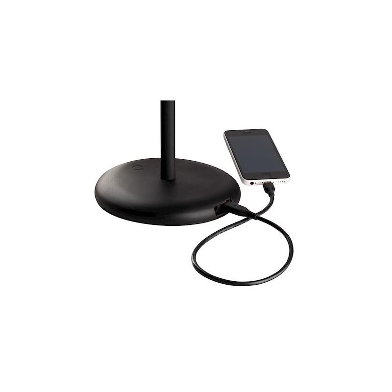 Kos lighting 400093833 Lampe Led bras flexible variateur d'intensité chargeur  USB EASY Unilux noir