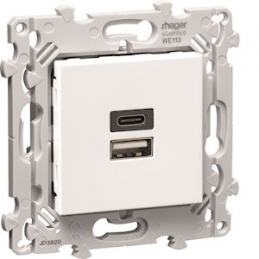 Charger double USB A+C pure...