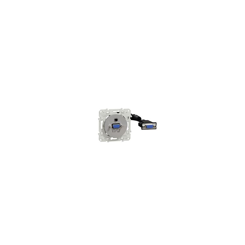 Odace - prise HDMI type A - Anthracite - prise femelle / câble femelle  arrière (S540462)