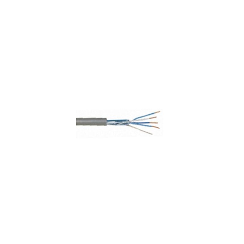 Câble Téléphonique ISDN 4 Fils 25 M Gris - Câble Pose Encastrée Intérieur - 2 Paires Torsadées 0,6mm