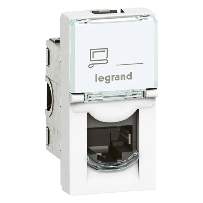 Rj45 Plug Module Legrand 076563 Plug RJ45 cat. 6 STP armored Mosaic 1 module - white