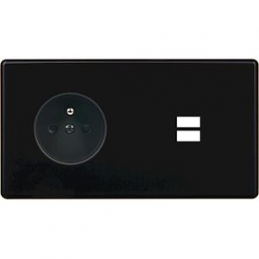 Switch plate Hitera black...