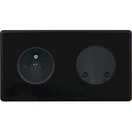 Switch plate Hitera black...