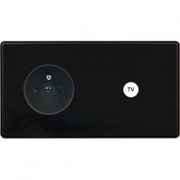 Switch plate Hitera black...