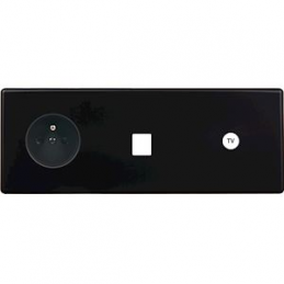 Switch plate Hitera black...