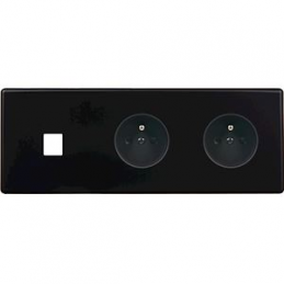 Switch plate Hitera black...