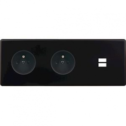 Switch plate Hitera black...