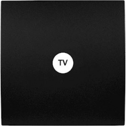 Switch plate Karo black TV