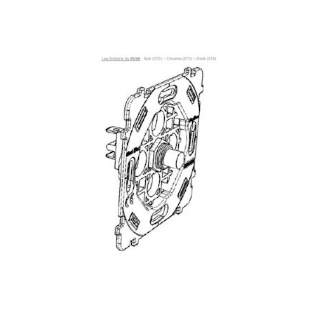 Modelec 073-148G Mechanism simple steel 2 buttons Push vertical
