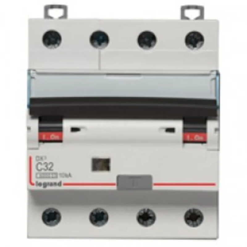 Legrand 411217 Disjoncteur diff DX³ 6000 -vis/auto-4P-400V~-20A-typeAC-300mA-10kA-courbe  C - 5M