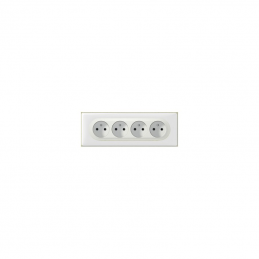 Enchufe 4x 2P+T compacto...