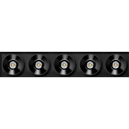 Black Foster Trimless 5 luz...