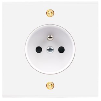 Switch plate Confidence brass white enamel screw