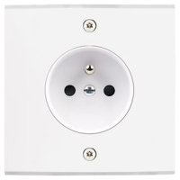 Placa de interrutor Confidence latão branco mate parafuso